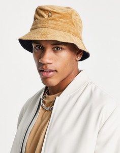 Светло-коричневая панама из вельвета с логотипом в виде пони Polo Ralph Lauren-Коричневый цвет