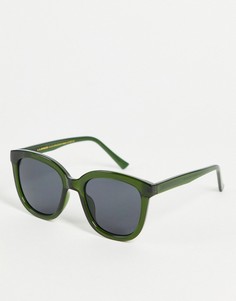 Женские солнцезащитные очки с круглой оправой темно-зеленого цвета A.Kjaerbede Billy-Зеленый цвет
