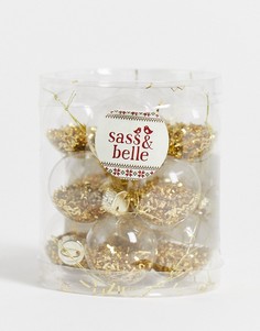Набор из 12 маленьких елочных игрушек Sass & Belle-Разноцветный