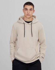 Бежевое худи Bershka-Светло-бежевый