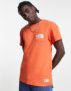 Оранжевая футболка с карманом The North Face Berkeley California-Оранжевый цвет