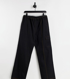 Черные брюки карго в стиле унисекс с заниженной талией COLLUSION Unisex-Черный цвет