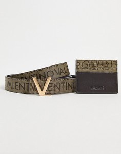 Подарочный набор из бумажника и ремня коричневого цвета Valentino Bags Gambit-Коричневый цвет