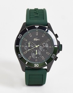 Зеленые мужские часы с хронографом на силиконовом ремешке Lacoste-Зеленый цвет