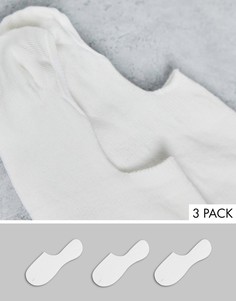 Набор из 3 пар белых носков из органического хлопка Topshop-Белый