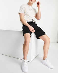 Черные трикотажные шорты карго Bershka-Черный цвет