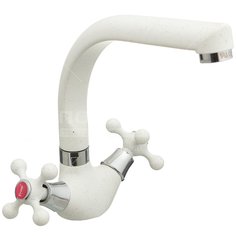 Смеситель для кухни, Frap, с кран-буксой, белый, F5408-8