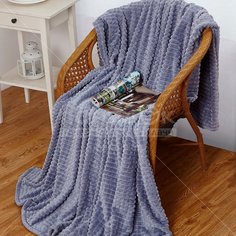 Плед 2-спальный, 180х200 см, велсофт, 100% полиэстер, Cleo, Carre, светло-серый, 180/007-CR