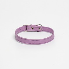 Ошейник из экокожи сиреневый, размер 26-34 см, ширина 1.4 см Пушистое счастье