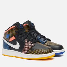Подростковые кроссовки Jordan Air Jordan 1 Mid MMD GS, цвет чёрный