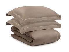 Комплект постельного белья без простыни из египетского хлопка essential , бежевый, полутороспальный (tkano) бежевый 150x200 см.