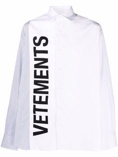 VETEMENTS рубашка с длинными рукавами и логотипом