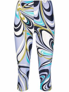 Emilio Pucci укороченные легинсы с принтом Onde