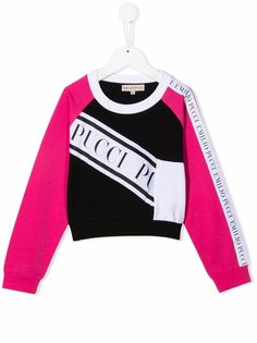 Emilio Pucci Junior джемпер в стиле колор-блок с логотипом