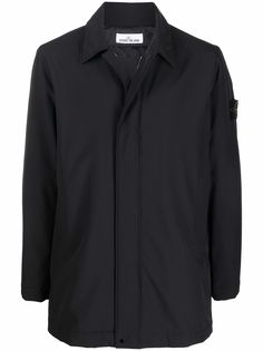Stone Island куртка-рубашка с нашивкой Compass