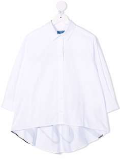 Fay Kids укороченная рубашка на пуговицах