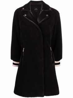 Armani Exchange флисовое пальто с лацканами