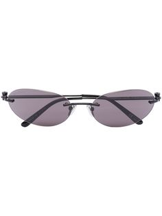 Balenciaga Eyewear солнцезащитные очки в овальной оправе