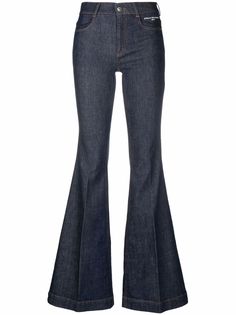 Stella McCartney расклешенные джинсы с логотипом