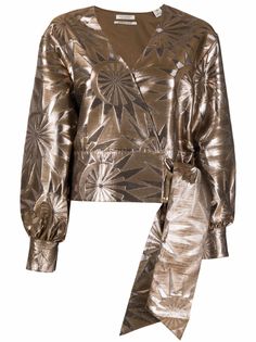 Scotch & Soda жаккардовая блузка с запахом