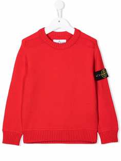 Stone Island Junior джемпер с нашивкой-логотипом