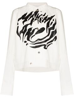 MAXIMILIAN MAXIMILIAN LOGO JKT DNM W FRNT LGO PRNT