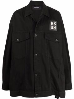 Raf Simons джинсовая куртка с нашивкой-логотипом