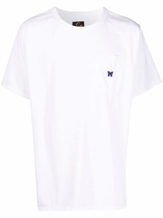 Needles футболка с карманом и вышитым логотипом