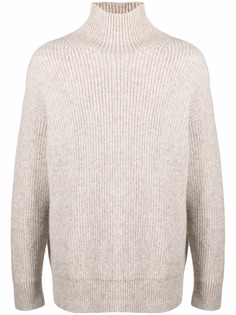 Nanushka джемпер в рубчик с высоким воротником