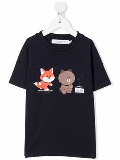 MAISON KITSUNE KIDS футболка с графичным принтом