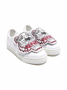Kenzo Kids слипоны с вышивкой Tiger