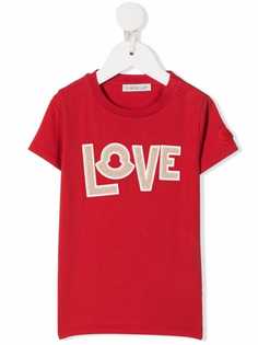 Moncler Enfant футболка с принтом Love