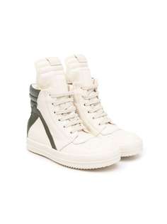 Rick Owens Kids высокие кроссовки Geobasket