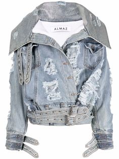 Almaz джинсовая куртка с кристаллами