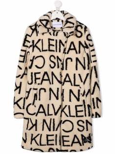 Calvin Klein Kids пальто с логотипом