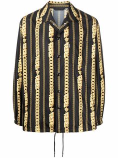 Versace куртка-рубашка с принтом
