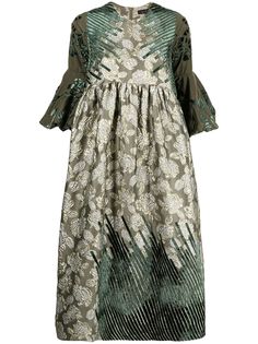 Biyan шелковое платье с цветочной вышивкой