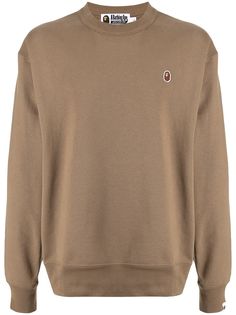 A BATHING APE® однотонная толстовка с длинными рукавами Bape