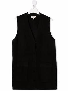 TWINSET Kids топ в рубчик с V-образным вырезом