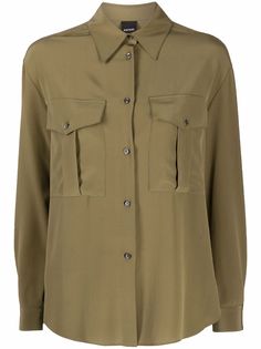 ASPESI шелковая рубашка на пуговицах
