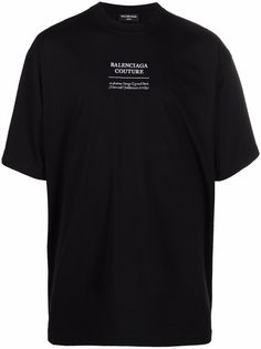 Balenciaga футболка оверсайз с принтом Couture