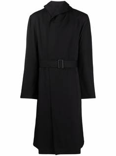 Yohji Yamamoto шерстяной тренч с запахом