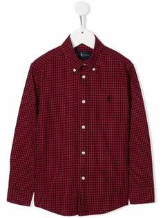 Ralph Lauren Kids клетчатая рубашка с логотипом Polo Pony