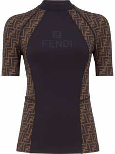 Fendi футболка с узором FF