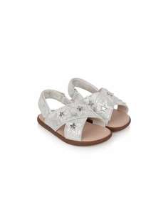 UGG Kids сандалии с перекрестными ремешками и нашивкой