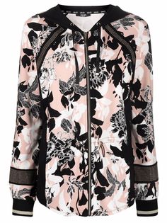 LIU JO худи на молнии с цветочным принтом