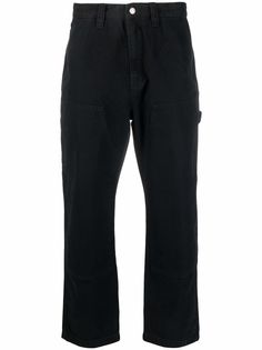 Stussy широкие джинсы с нашивкой-логотипом