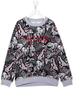 Kenzo Kids толстовка с вышитым логотипом