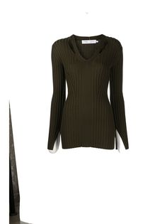 Proenza Schouler White Label джемпер в рубчик с V-образным вырезом