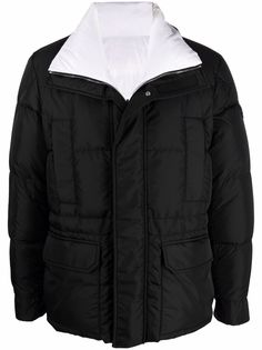 Moncler двусторонний пуховик с нашивкой-логотипом